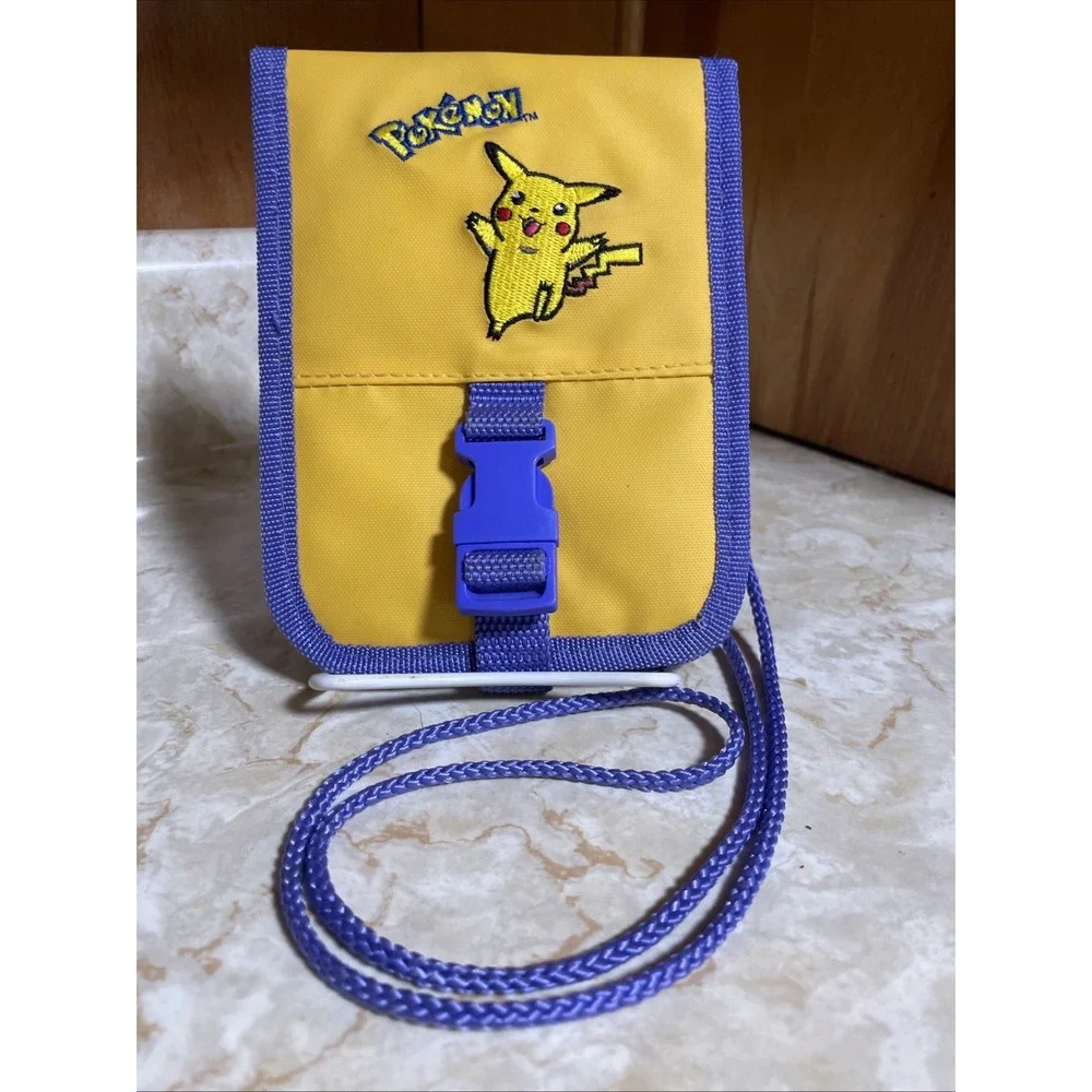 Vintage Pokemon Game Boy Color‎ Pikachu Carrying Case Bag Strap Clip Belt Loop